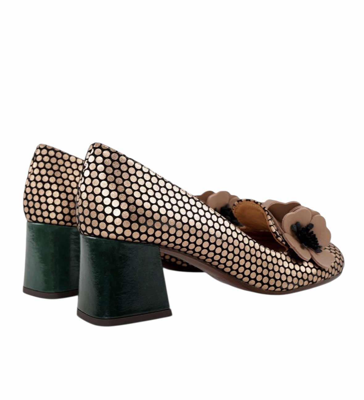 Alt tex decolletè Chie Mihara fiore in nappa cipria